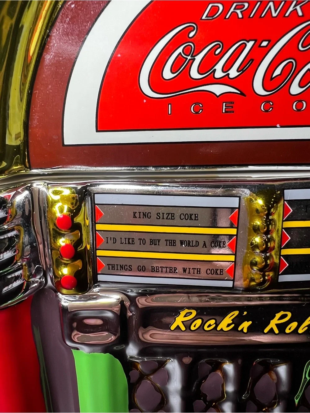 Vintage 2002 Coca-Cola Jukebox Cookie Jar by Gibson